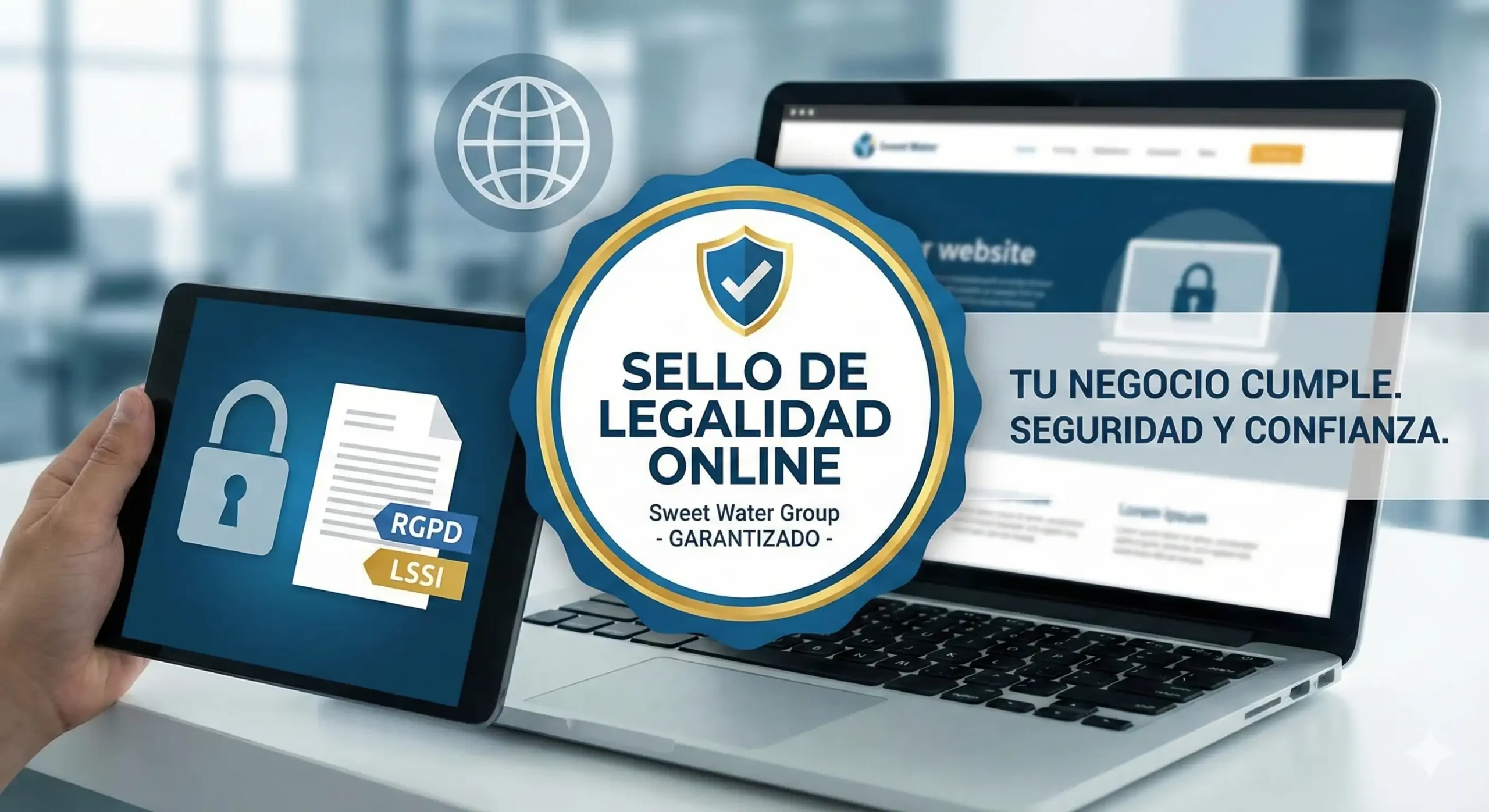 Consultores legales revisando portátil